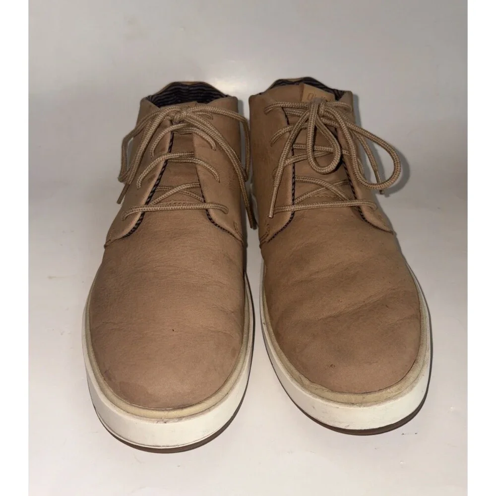 Mens OluKai Papaku 'Ili Tan Nubuck Leather Chukka Waterproof Boots US9.5 EU42.5